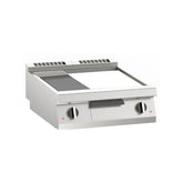 Fry-top electric mare, platou mixt cromat, de banc, Linia 700, Silko